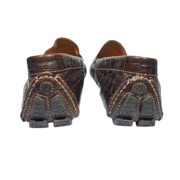 Cole Haan Howland Penny Loafers Driving Shoes Men's 9 Brown Moc-Croc Leather - Picture 6 of 8